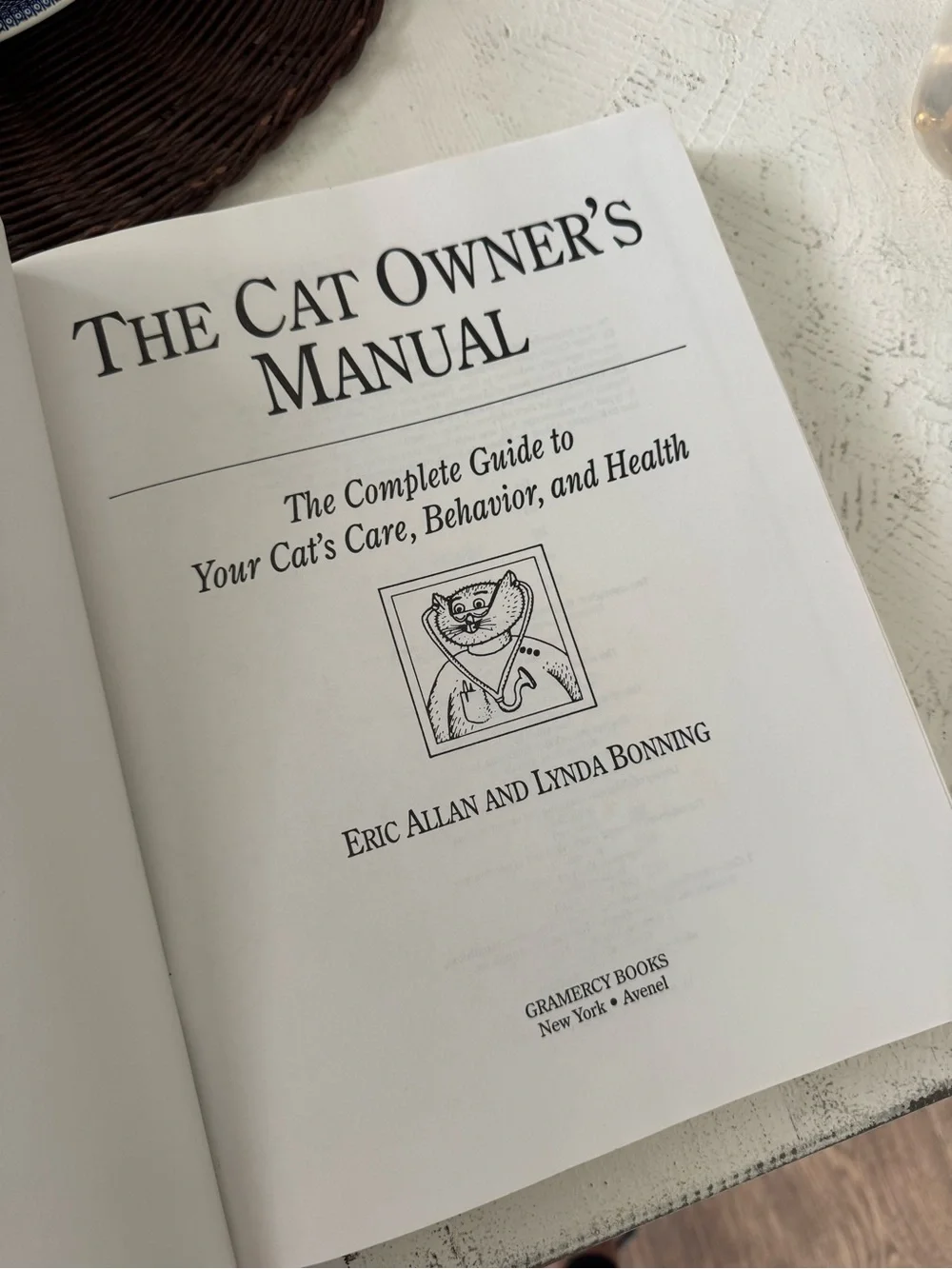 The Cat Owner's Manual Blue Hardcover Book